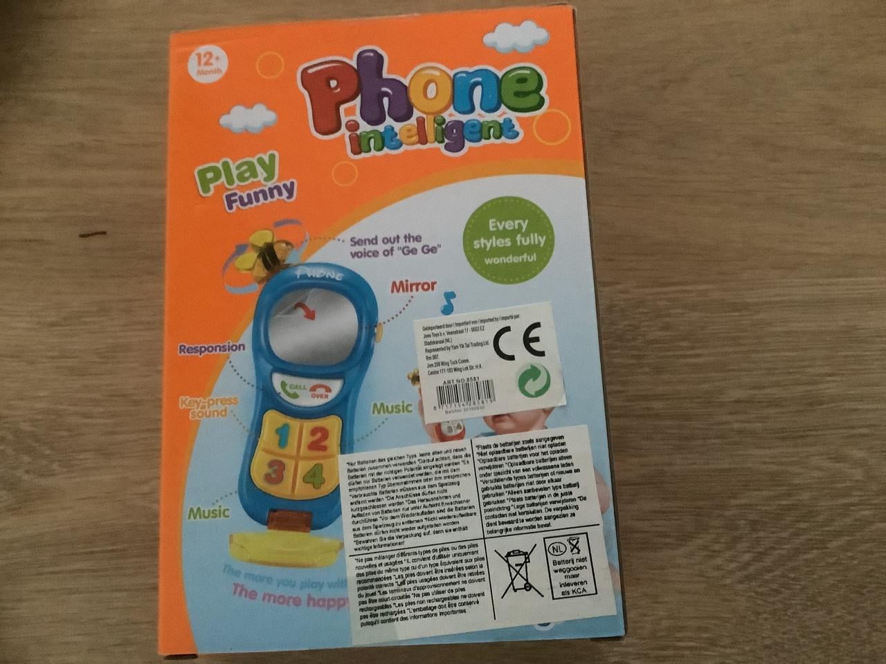 Wonderplay Peuter Telefoon met muziek, geluid en knipperlicht