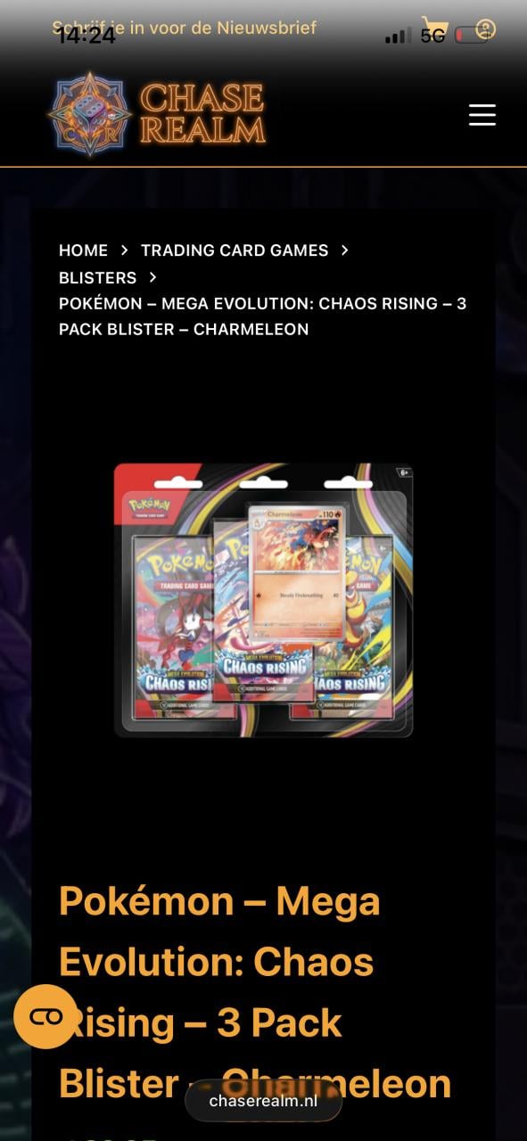 Pokémon – Mega Evolution: Chaos Rising – 3 Pack Blister