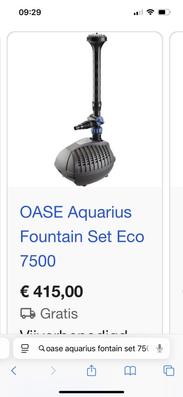 Te koop oase 7500 lpu grote fontein pomp in zeer goede staat