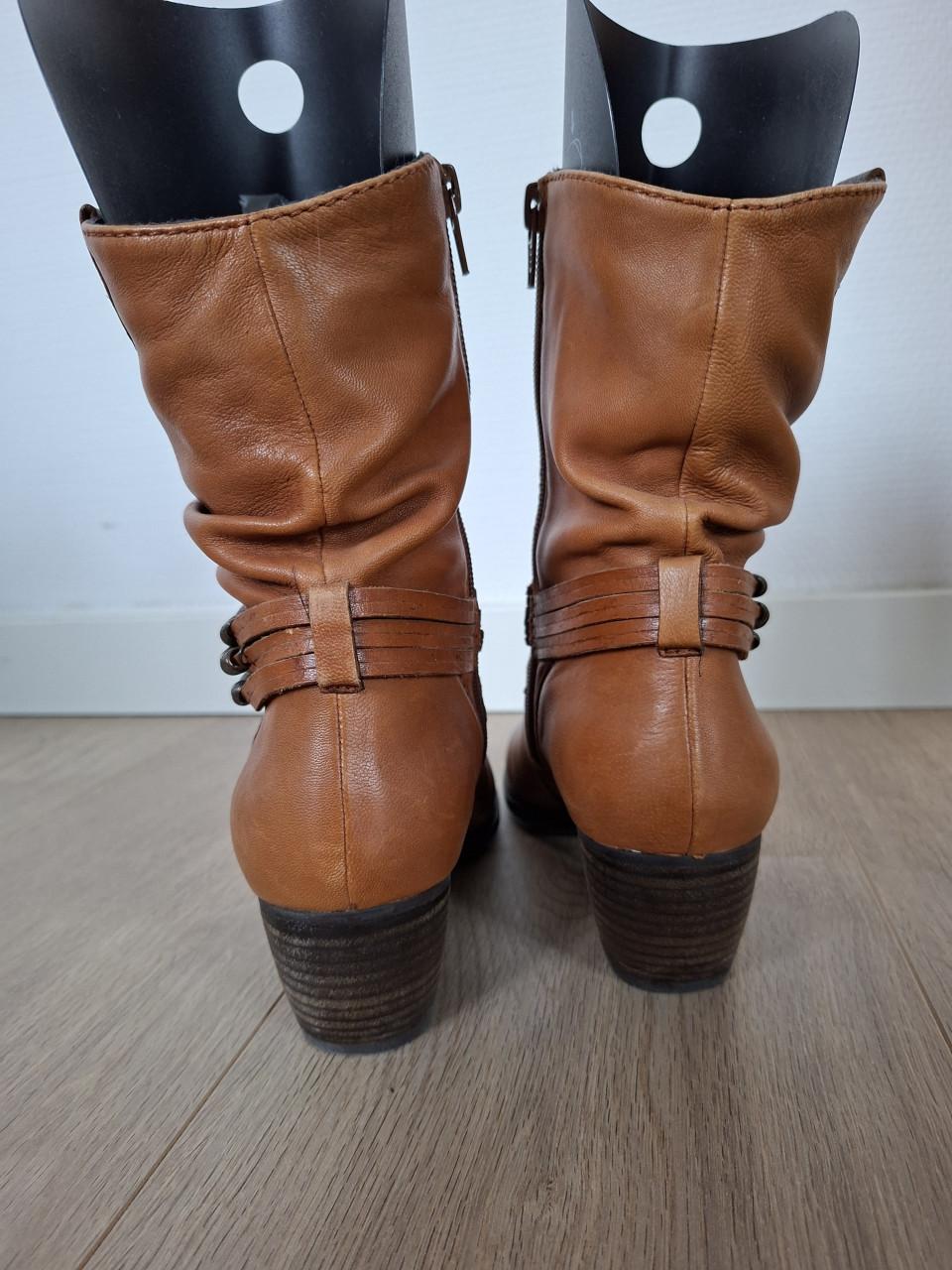 Camel leren laarzen, maat 39