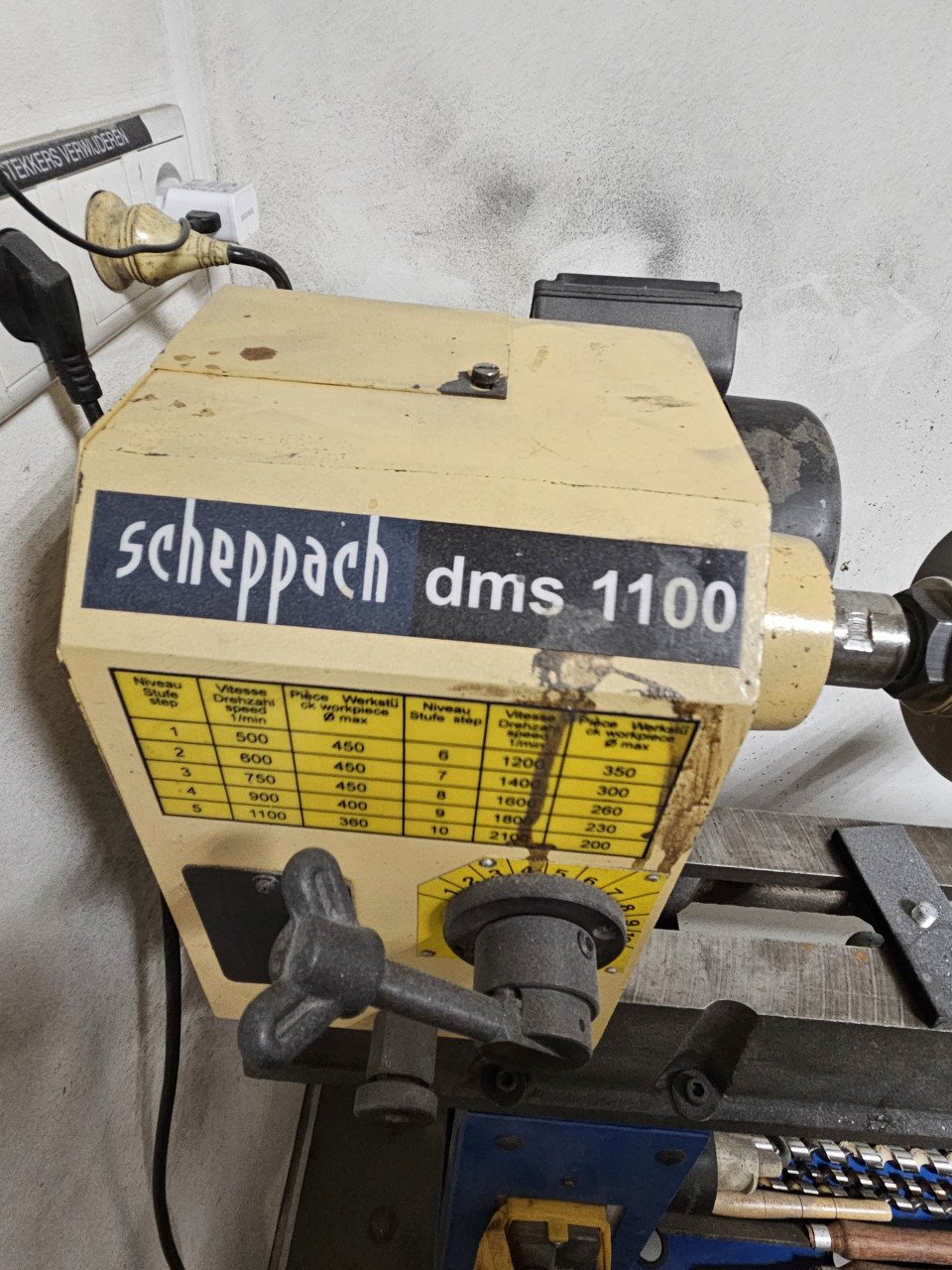 Scheppach dms 1100 houtdraaibank