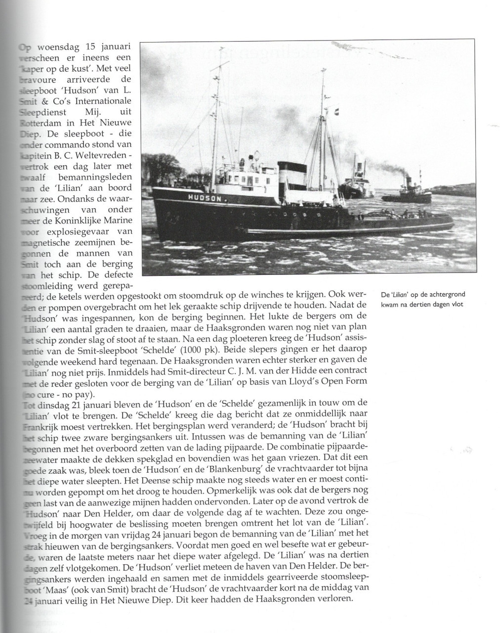 Kapitein B.C. Weltevreden. Een Meeslepend  leven (Sleepboot Hudson)