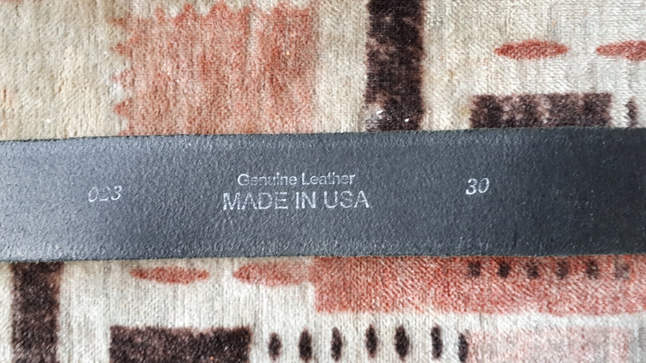 Nieuw lederen riem L= 95 cm.