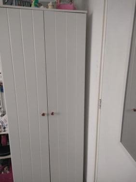 Witte kledingkast  h183 b75