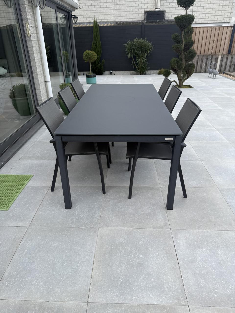 Tuinset tafel met 6 stoelen