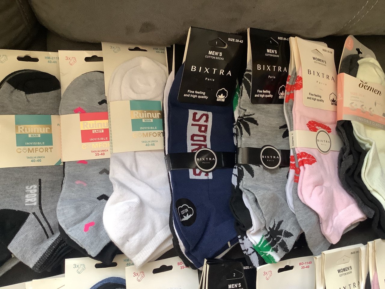 Restpartij sneaker sokken. ( partij 172)