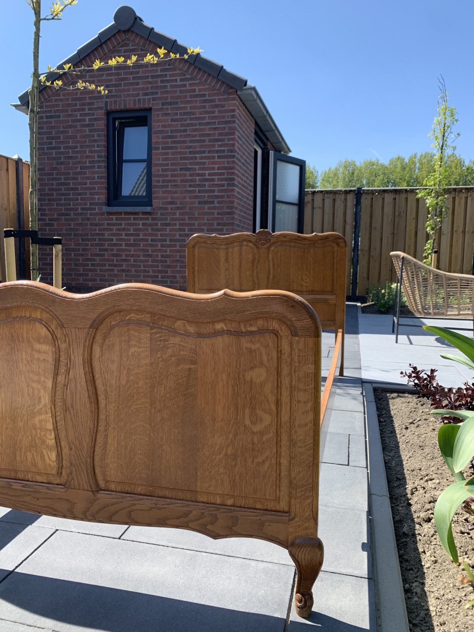 ✨Schitterend Sfeervol Antiek Brocante Eenpersoons Bed✨