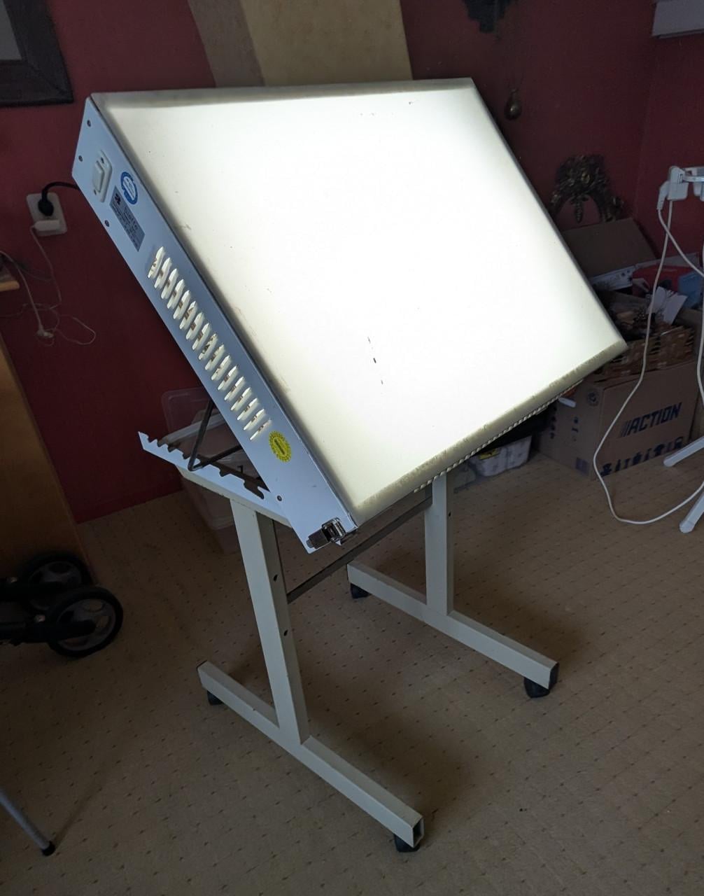 Tekentafel met lichtbak