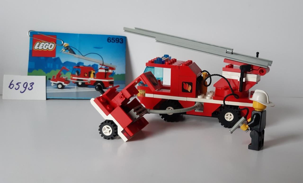 Lego Classic Town 6593: brandweer ladderwagen en pompwagen