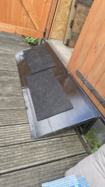 Metalen oprijplank bijv voor motor