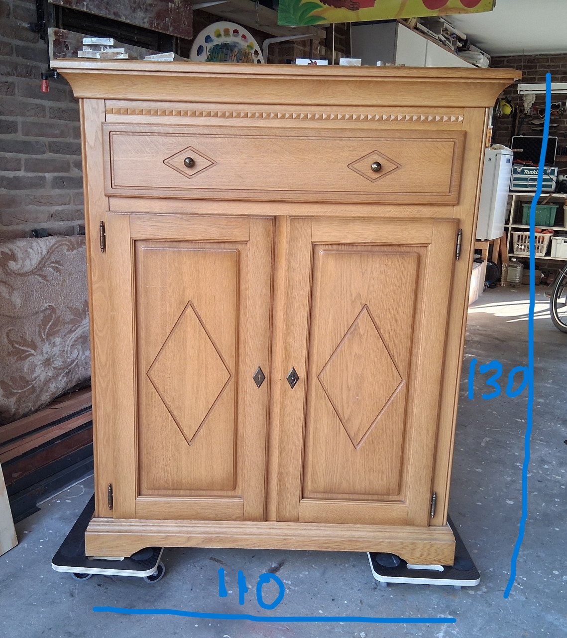 Eikenhouten Meidenkast serie Safir