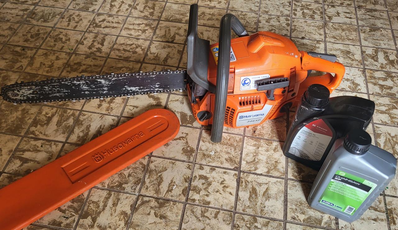 Kettingzaag benzine: Husqvarna 346XP, recent onderhouden