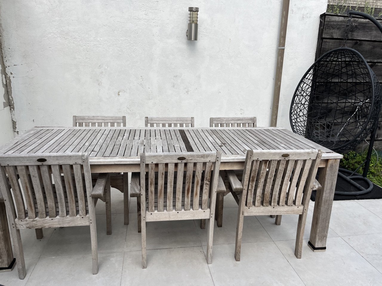 9-delige houten tuinset