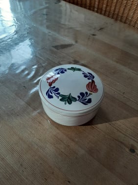 BOERENBONT BOCH - BONBONSCHAALTJE MET DEKSEL - DIA 12 CM