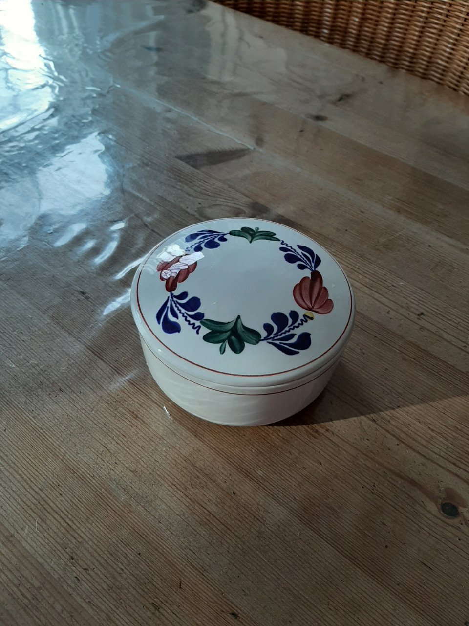 BOERENBONT BOCH - BONBONSCHAALTJE MET DEKSEL - DIA 12 CM