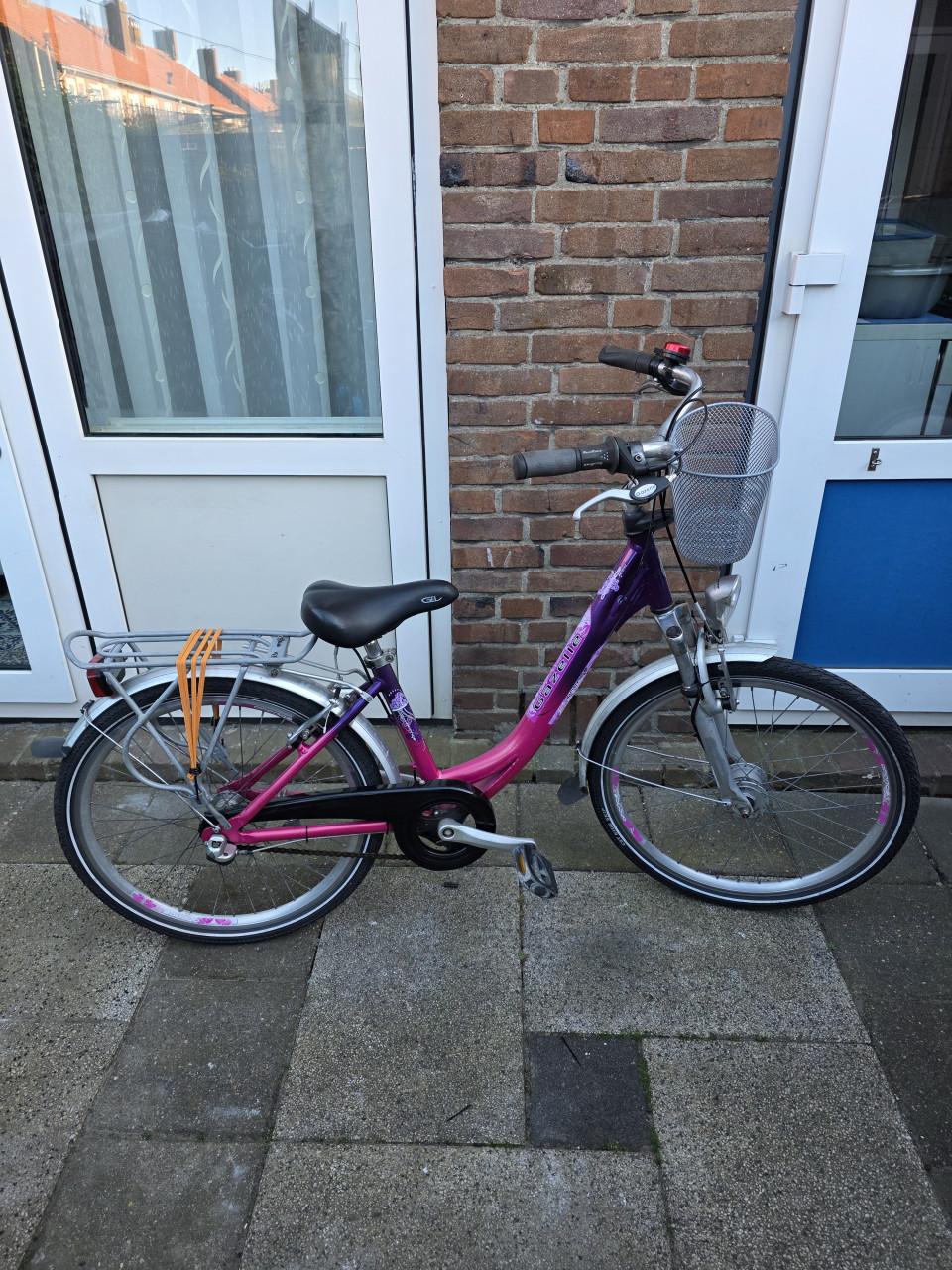 Meisjes fiets GAZELLE 24inch- 9 tot 13 jaar-3 versnellingen