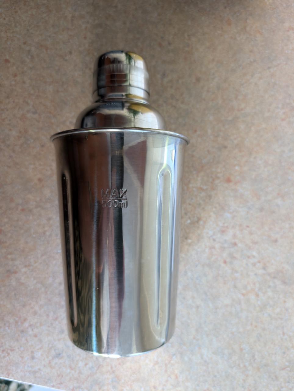 Cocktail shaker met handig zeefje