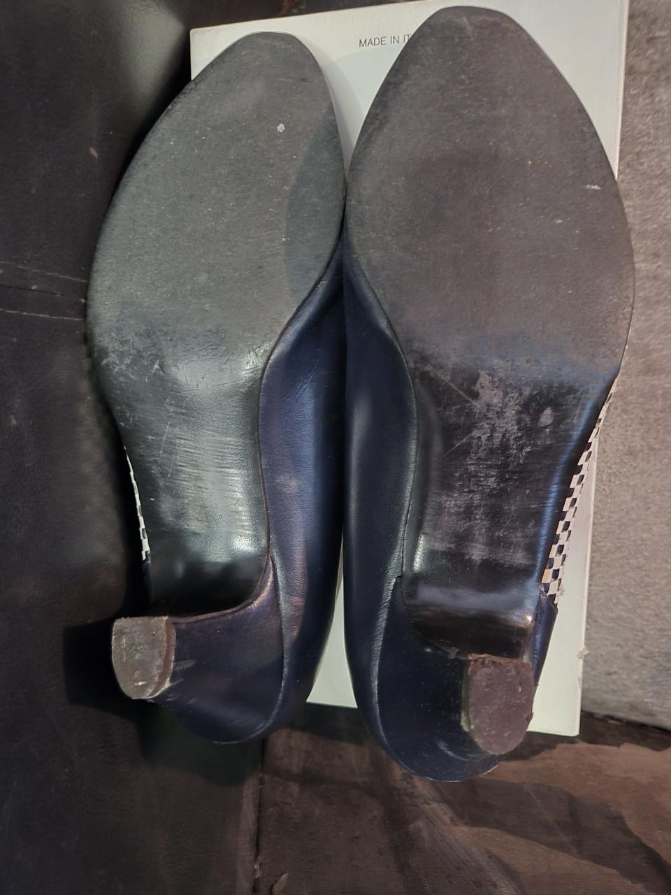 Vintage leren pumps Maat 39 Francesco Picinotti