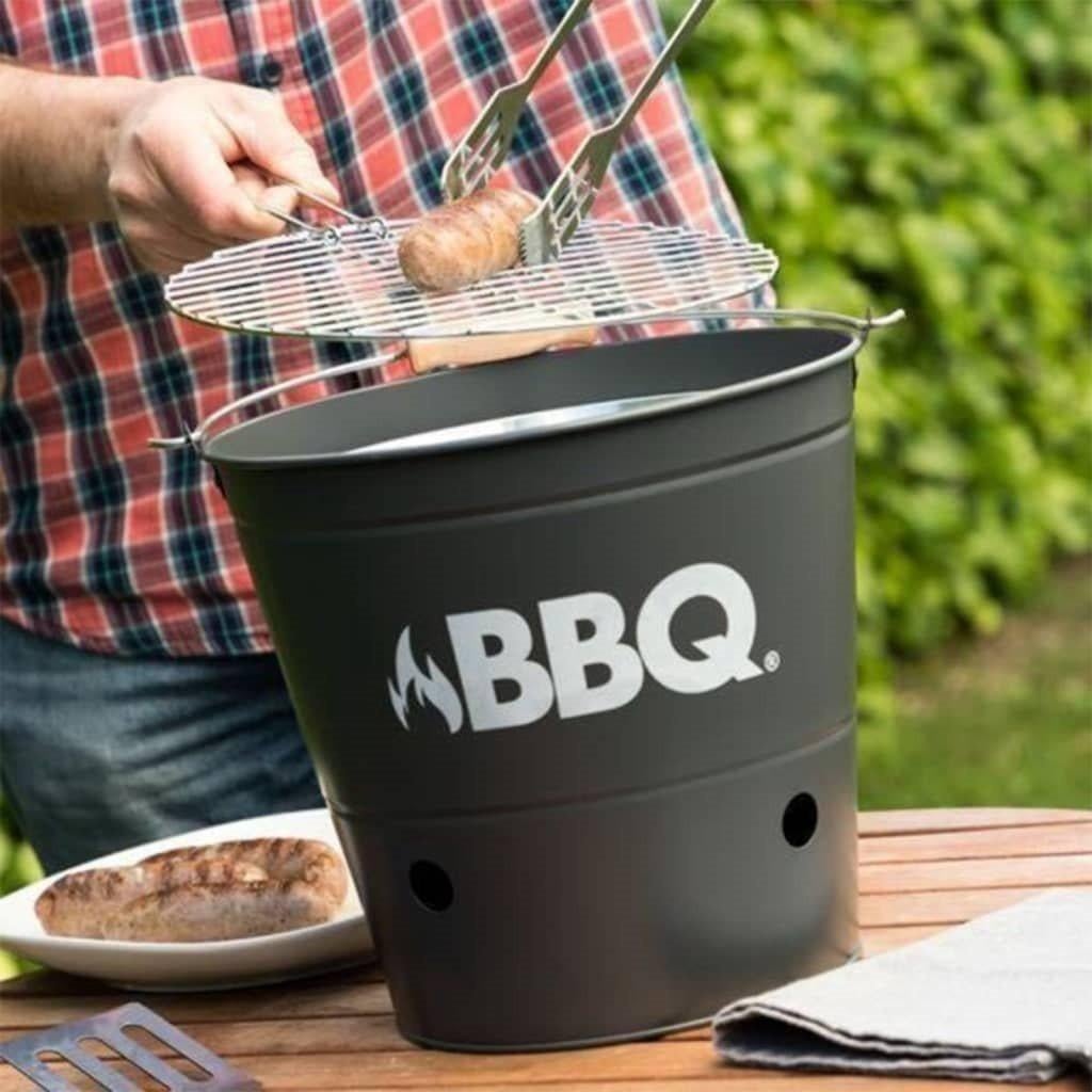 RVS Barbecue op houtskool met groot rooster