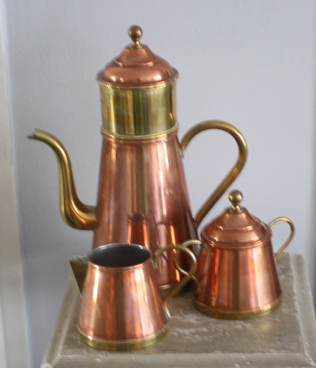 Koperen set
