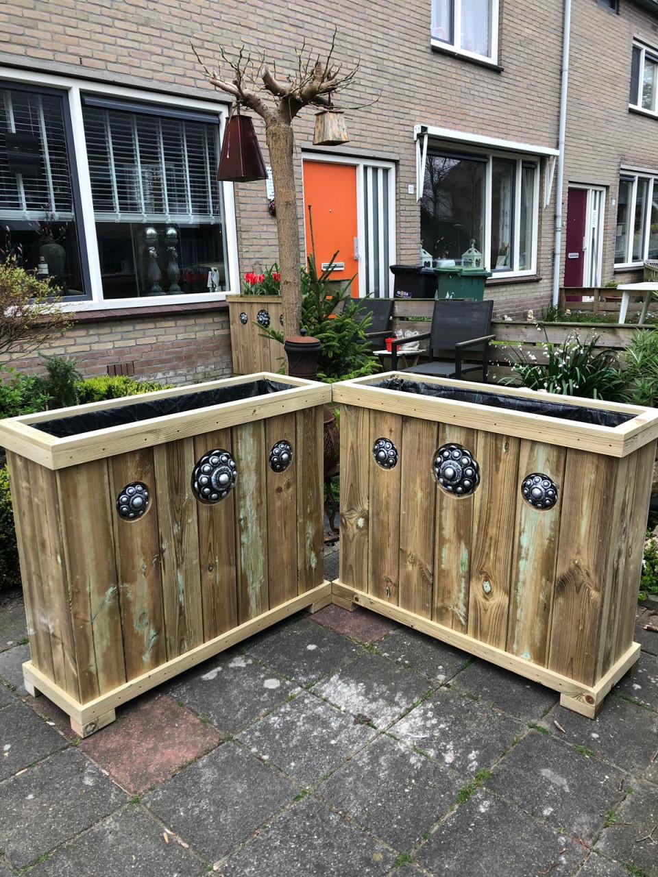 Zeeuwse knop bloembakken projecten ter inspiraties L100 x B35 x H75