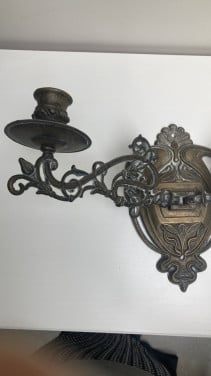 Art nouveau wand kandelaar dubbel