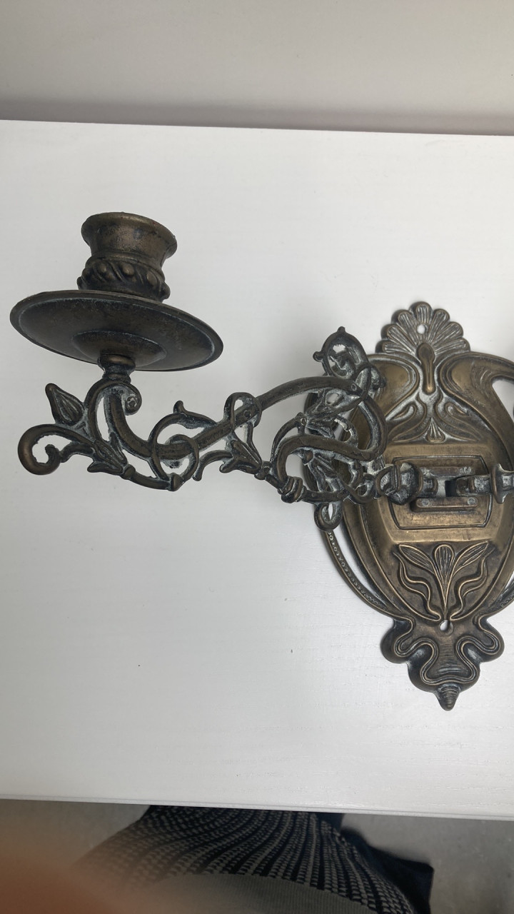Art nouveau wand kandelaar dubbel