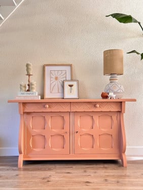 Superleuke dressoir kast in een Terra kleur