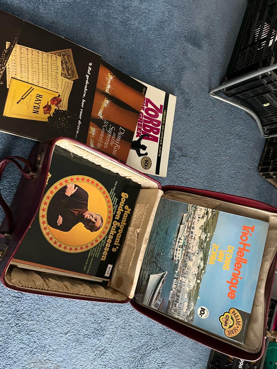 Lp vinyl koffer vol 20 stuks