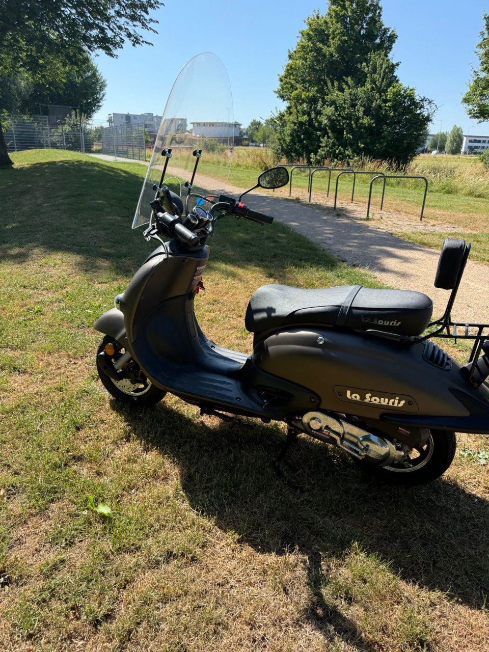 La Souris E-Vespa Look (mat donkerbruin/antraciet)