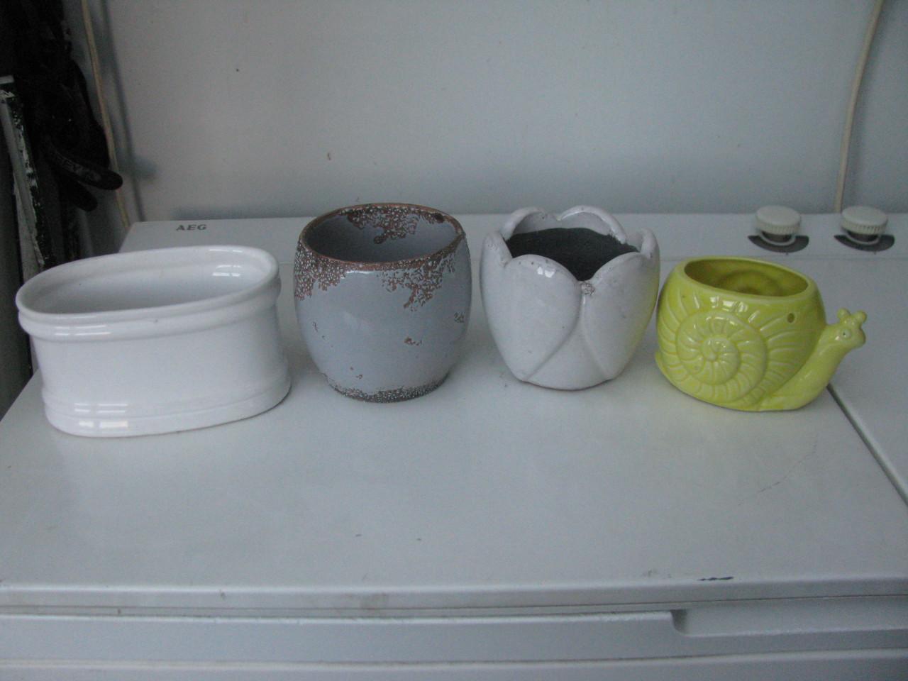 Diverse bloempotten.