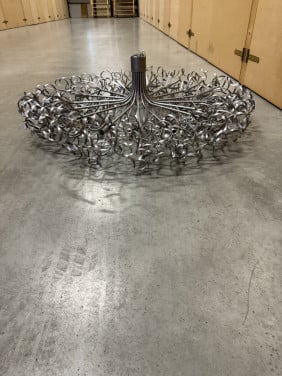 Metalen gekrulde kroonluchter “vogelnest”