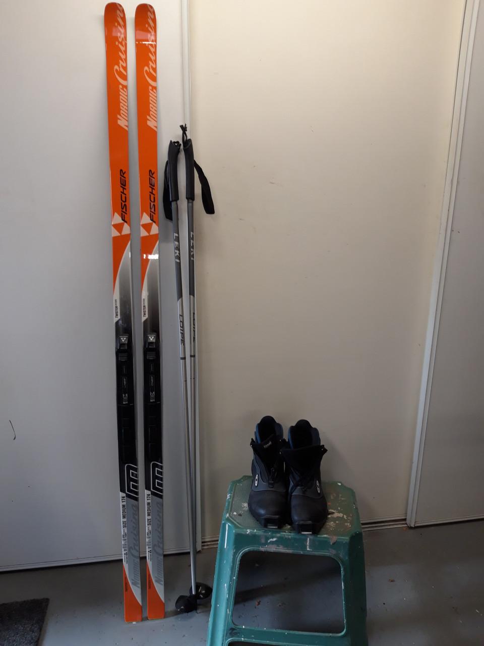 Langlauf latten en schoenen