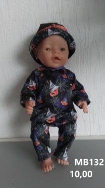Poppenkleertjes baby born. Halloween set. Opbrengst KiKa.