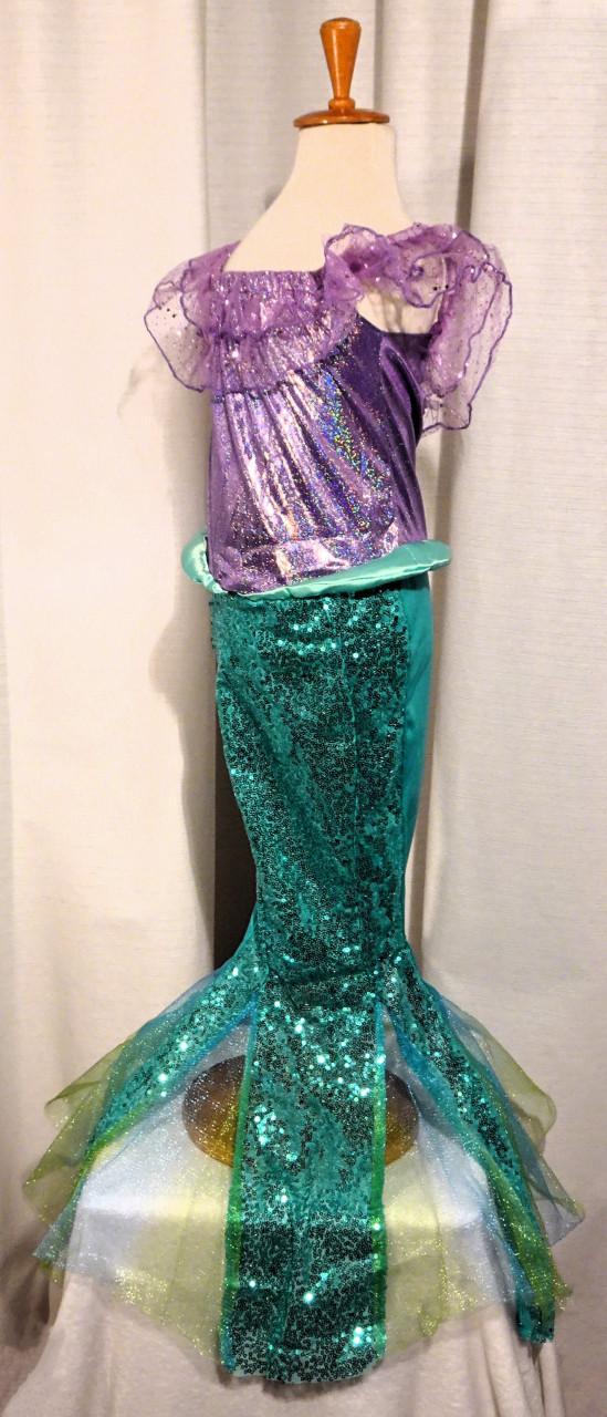 Nieuw ! Maat 146 Mooie Groene Prinses Ariël Zeemeermin Jurk