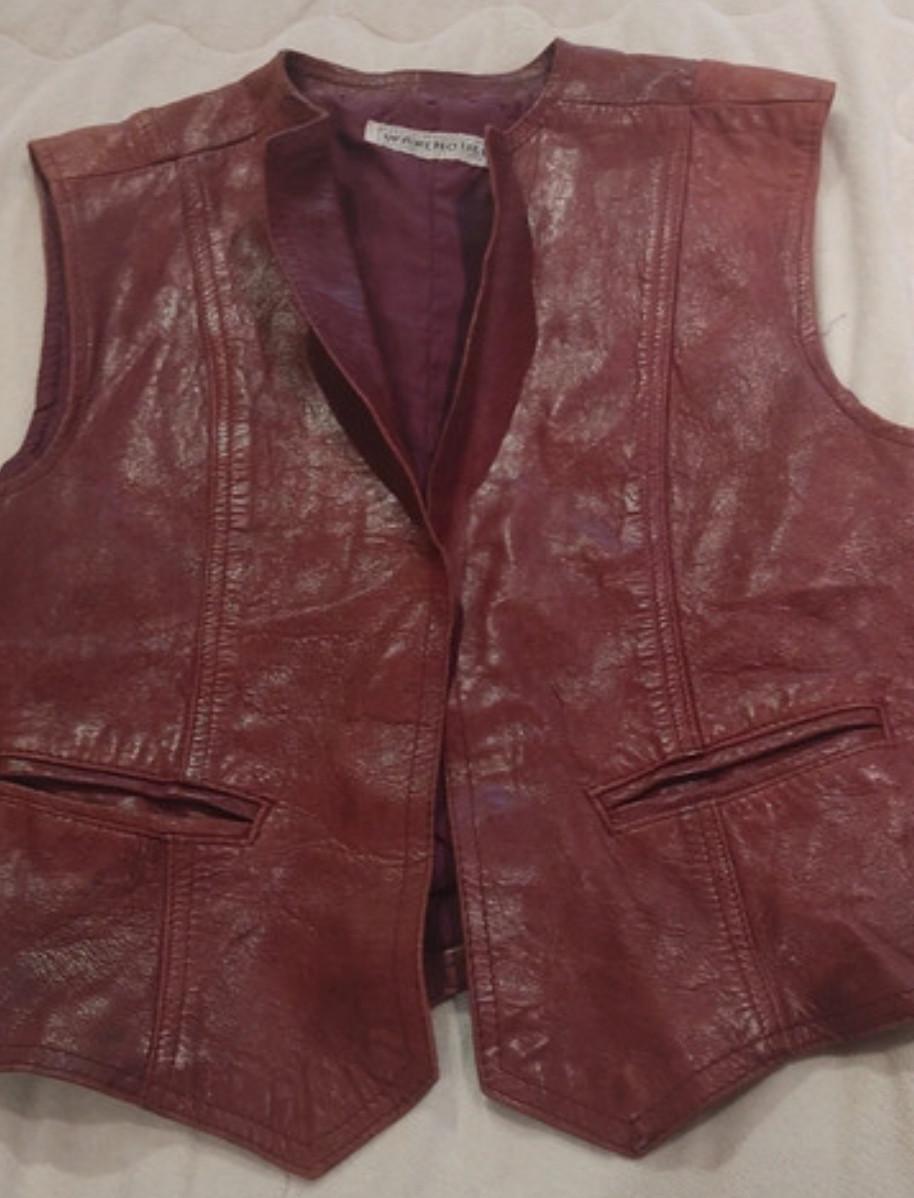 Lederen hesje gilet L