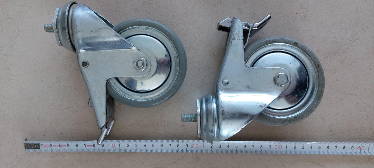 Nieuwe ZWENKWIELEN met rem (2 stuks)