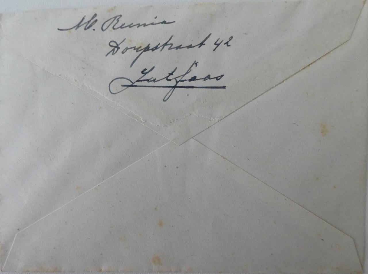 Envelop, 1943, Amerfoort – Sluis, voorgedrukte postzegel