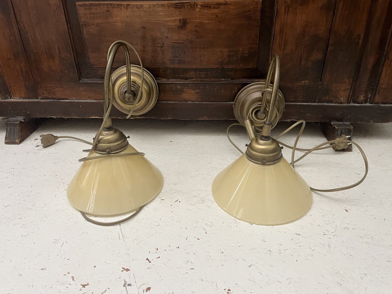 Art deco bedlamp, set a 2 stuks