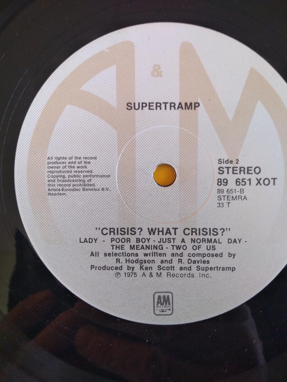 Te Koop LP SuperTramp - Crisis What Crisis