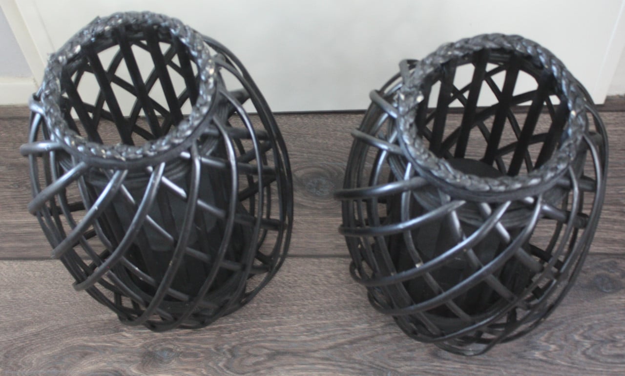 Set van 2 houte lantarens