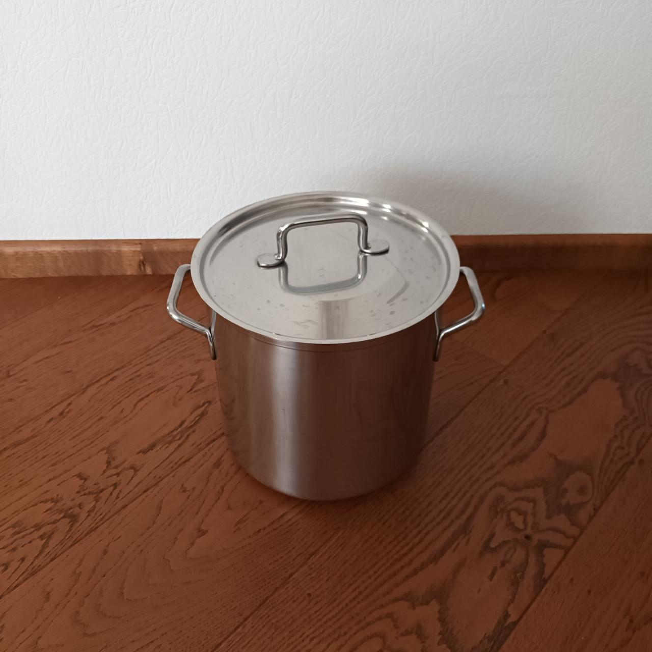 Te koop, 10 liter RVS kookpan
