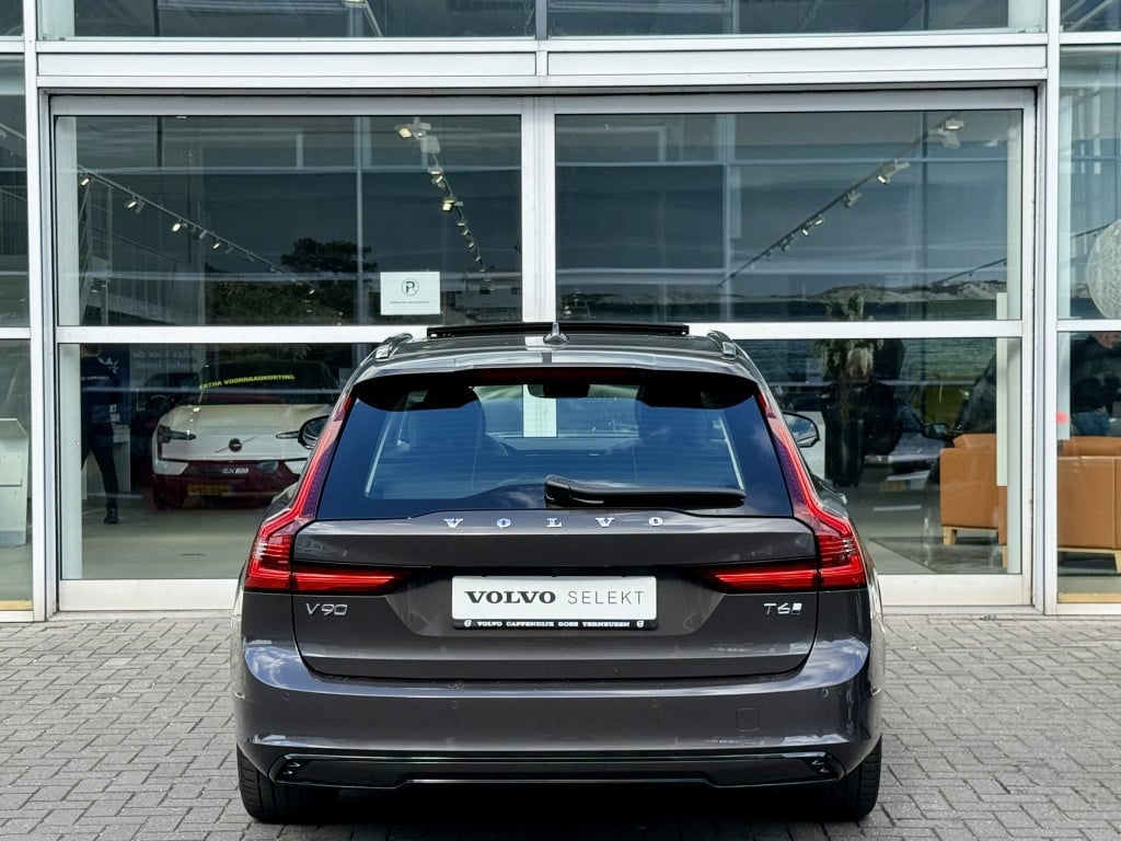 Volvo V90 t6 398pk awd recharge ultra dark full options-trekhaak