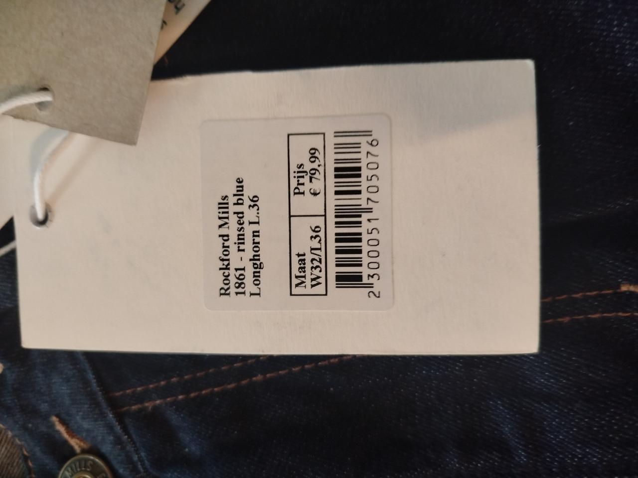 Spijkerbroek W32 L36 Rockford Mills *NIEUW*