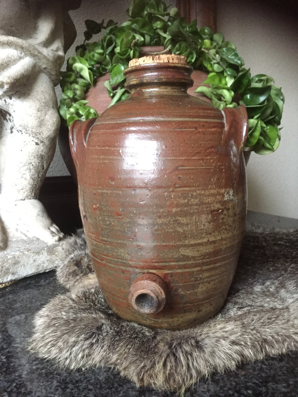 Oude Franse gres/azijnpot