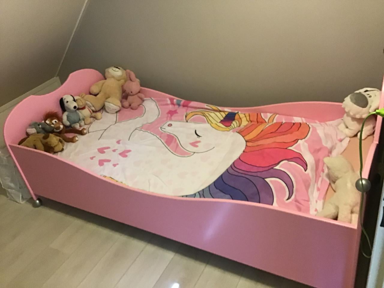Kinderbed roze 90x200