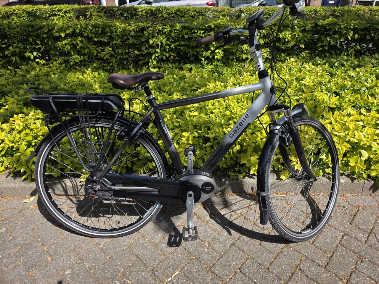 Schitterende Gazelle elektrische heren fiets met Bosch middenmotor