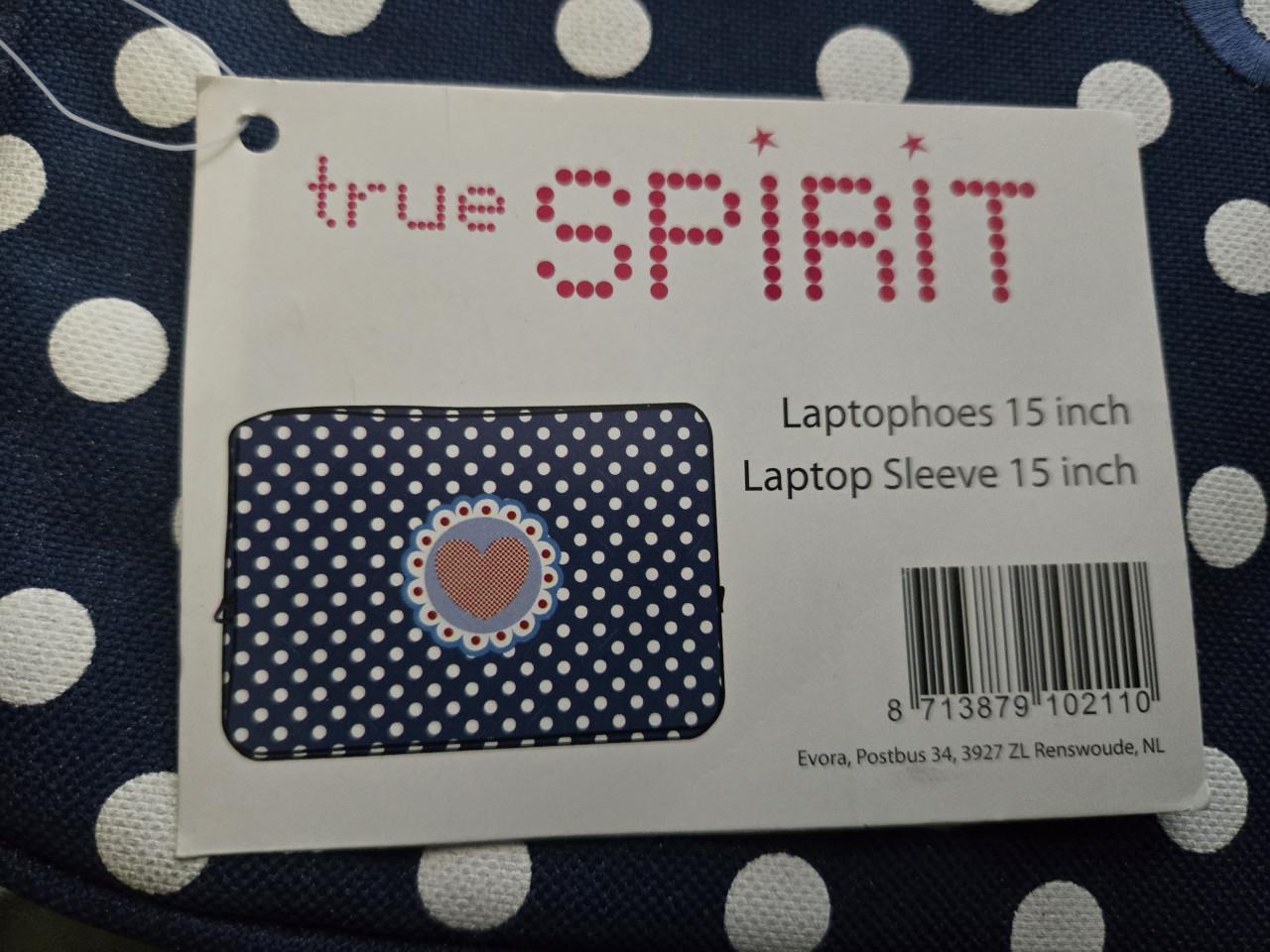 Blauwe True Spirit 15 inch laptophoes nieuw