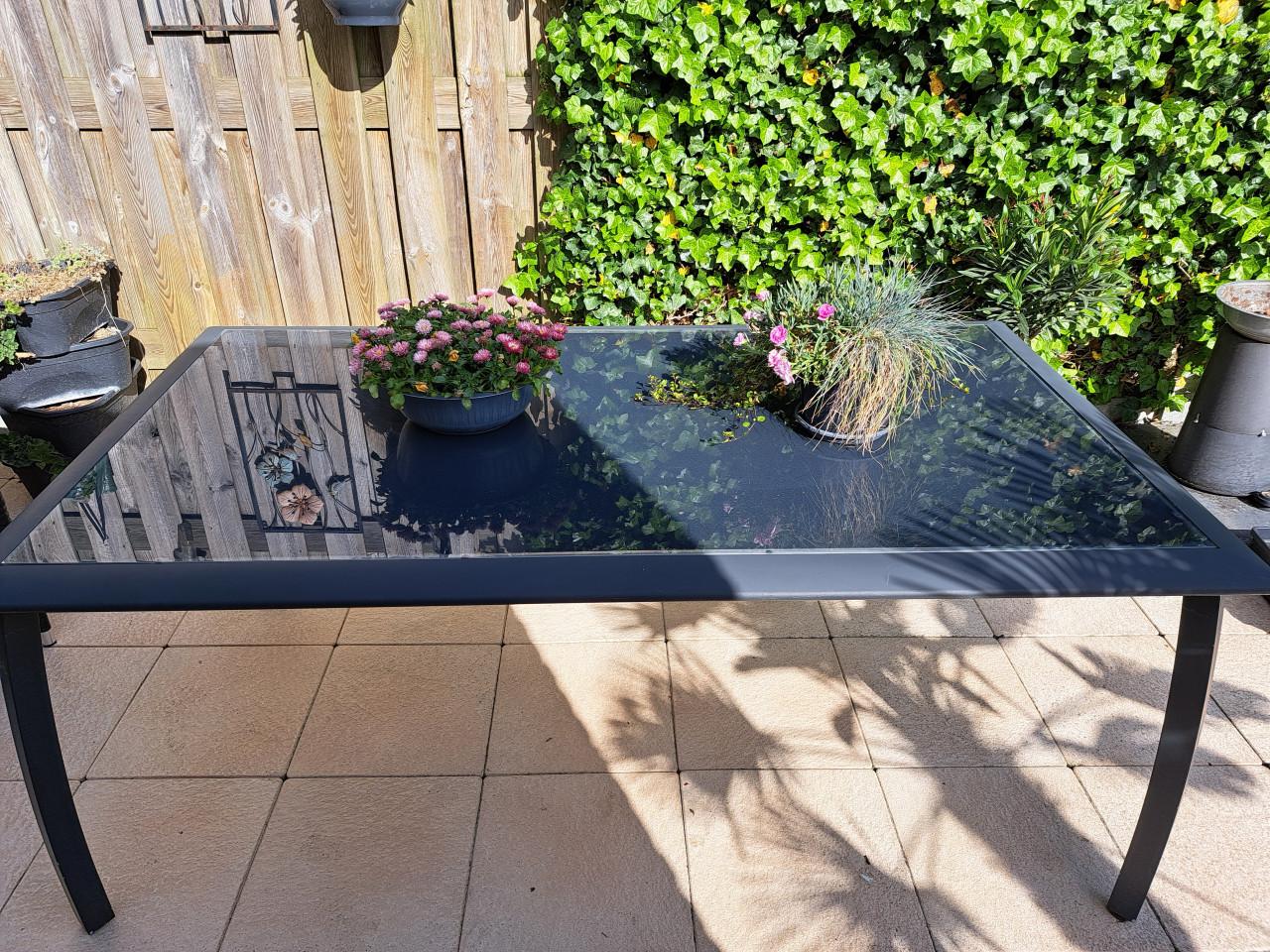 Hartman tuintafel met glasplaat 180 x 100 cm
