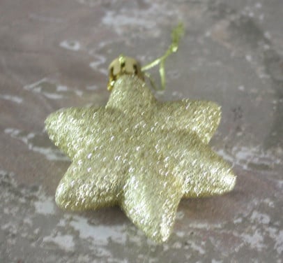 Kunststof kerst ster glitter hanger